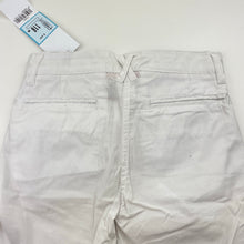 Load image into Gallery viewer, Girls white, stretch cotton shorts, adjustable, NEW, size 6,  