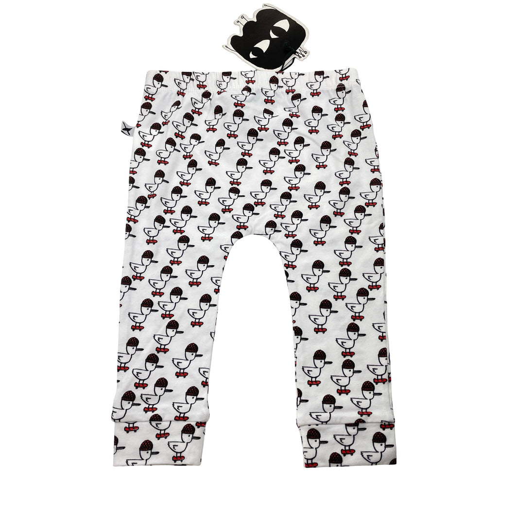 Unisex Minti, stretchy leggings / bottoms, ducks, NEW, size 2,  