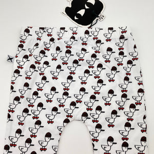 Unisex Minti, stretchy leggings / bottoms, ducks, NEW, size 2,  