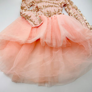 Girls Alyssia Couture, lined tulle, lace & sequin party dress, NEW, size 6, L: 50cm at front