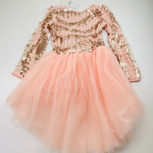 Girls Alyssia Couture, lined tulle, lace & sequin party dress, NEW, size 6, L: 50cm at front