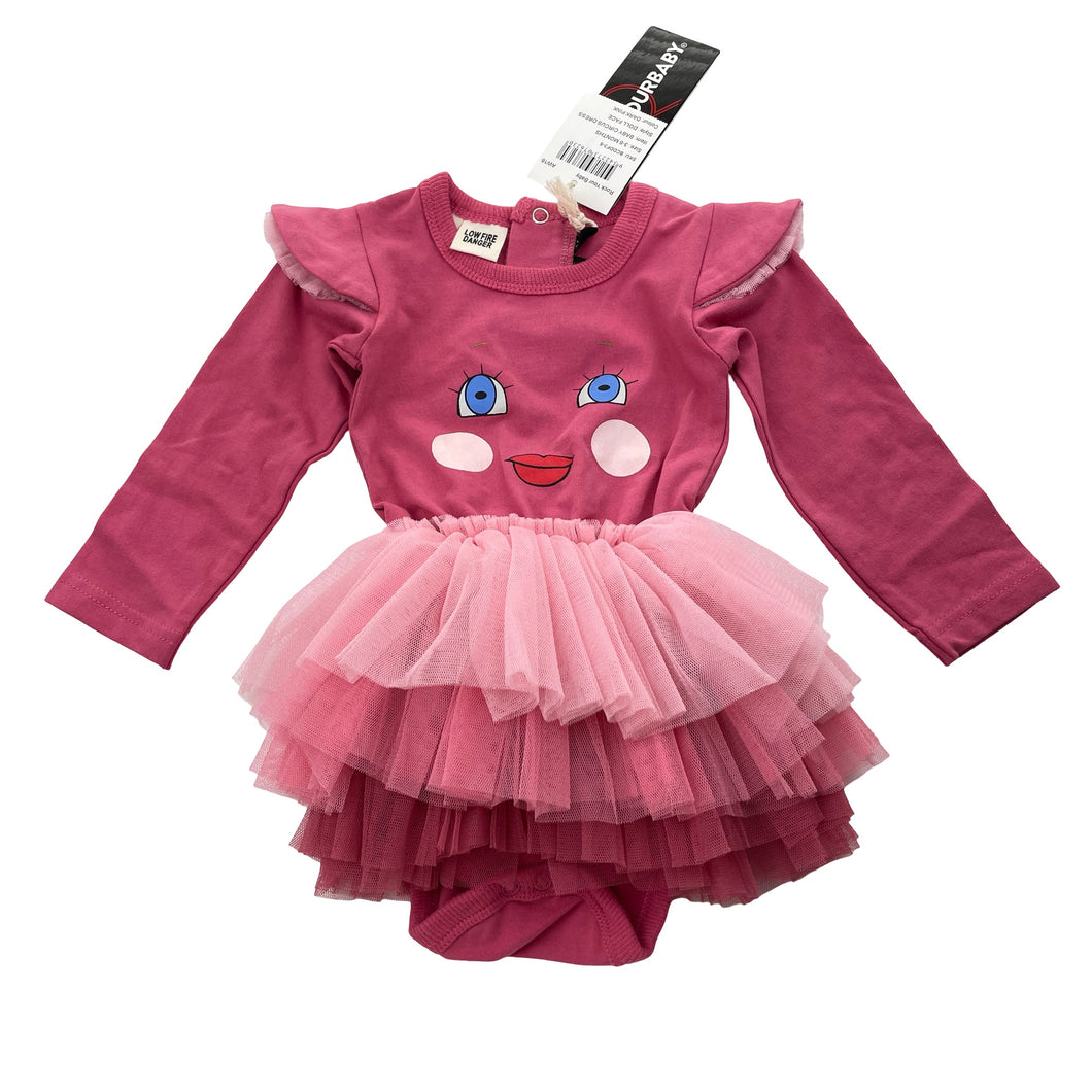 Girls ROCK YOUR BABY, Doll Face circus dress tutu romper, NEW, size 00,  