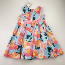 Load image into Gallery viewer, Girls Origami, lined floral party dress, NEW, size 2, L: 51cm