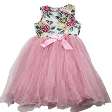 Load image into Gallery viewer, Girls Origami, cotton lined tulle &amp; floral party dress, GUC, size 5, L: 58cm
