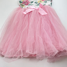 Load image into Gallery viewer, Girls Origami, cotton lined tulle &amp; floral party dress, GUC, size 5, L: 58cm