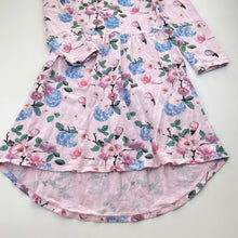 Load image into Gallery viewer, Girls Milky, floral stretch cotton long sleeve dress, EUC, size 10, L: 66cm
