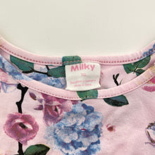 Load image into Gallery viewer, Girls Milky, floral stretch cotton long sleeve dress, EUC, size 10, L: 66cm