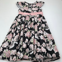 Load image into Gallery viewer, Girls Origami, lined floral party dress, EUC, size 5, L: 66cm