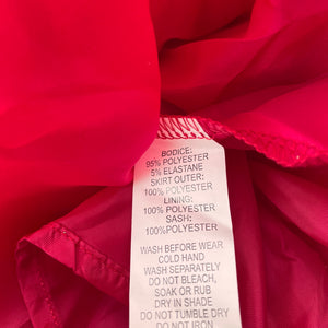Girls Origami, red tulle & gold glitter party / formal dress, NEW, size 8, L: 68cm