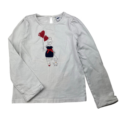 Girls JANIE AND JACK, cotton long sleeve tee / top, FUC, size 6,  