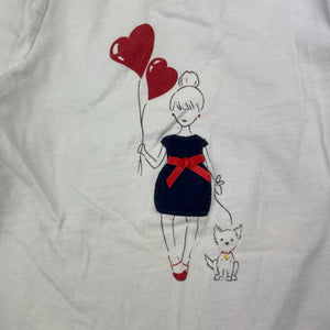Girls JANIE AND JACK, cotton long sleeve tee / top, FUC, size 6,  