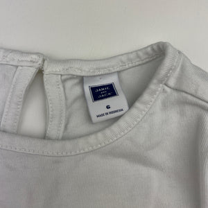 Girls JANIE AND JACK, cotton long sleeve tee / top, FUC, size 6,  