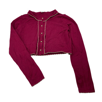 Girls JANIE AND JACK, knitted cotton cropped cardigan, EUC, size 8,  