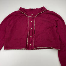 Load image into Gallery viewer, Girls JANIE AND JACK, knitted cotton cropped cardigan, EUC, size 8,  