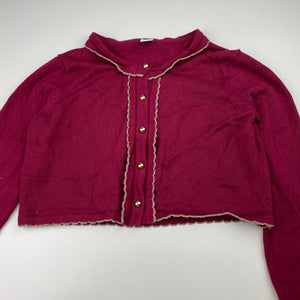 Girls JANIE AND JACK, knitted cotton cropped cardigan, EUC, size 8,  