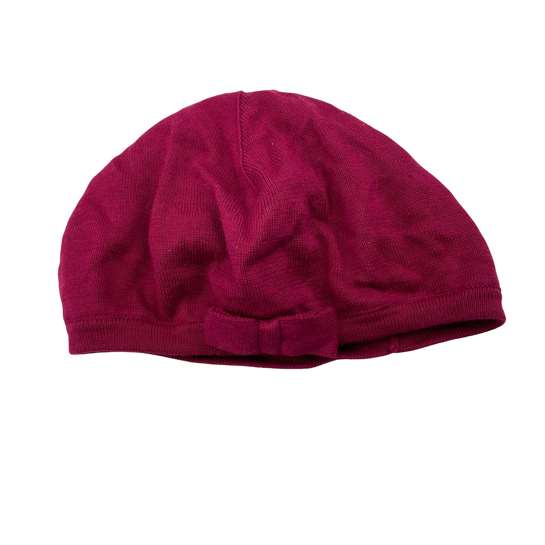 Girls JANIE AND JACK, cotton lined knit beret hat, EUC, size 10-12,  