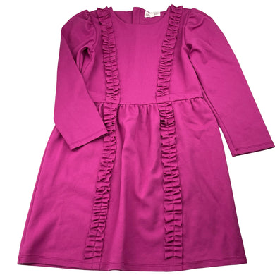 Girls Milkshake, long sleeve ruffle dress, EUC, size 8, L: 65cm