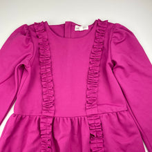 Load image into Gallery viewer, Girls Milkshake, long sleeve ruffle dress, EUC, size 8, L: 65cm