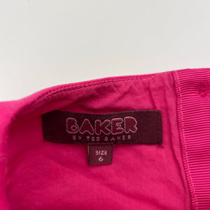 Girls TED BAKER, lined pink cotton top, GUC, size 6,  