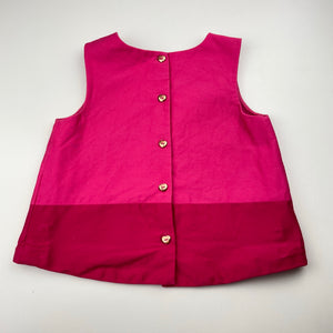 Girls TED BAKER, lined pink cotton top, GUC, size 6,  