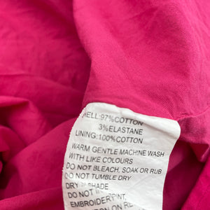 Girls TED BAKER, lined pink cotton skirt, waist: 27.5cm across *marks side & back*, FUC, size 6,  