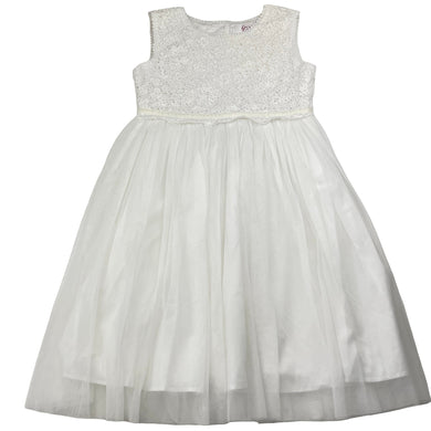 Girls Sophia by Minihaha, cotton-lined tulle & lace party / formal dress, EUC, size 6, L: 66cm