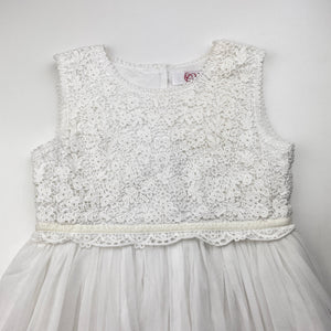 Girls Sophia by Minihaha, cotton-lined tulle & lace party / formal dress, EUC, size 6, L: 66cm