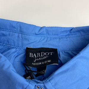 Girls Bardot Junior, lightweight cotton shirt dress, EUC, size 10, L: 65cm
