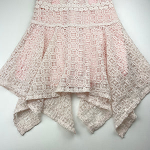 Girls WITCHERY, cotton-lined lace party / formal dress, EUC, size 8, L: 66cm (middle)