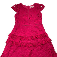 Load image into Gallery viewer, Girls REVIWE, lined floral lace party / formal dress, EUC, size 10, L: 70cm