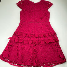 Load image into Gallery viewer, Girls REVIWE, lined floral lace party / formal dress, EUC, size 10, L: 70cm