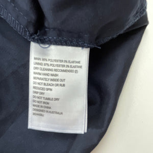 Girls Bardot Junior, lined navy velvet skirt, elasticated, L: 30cm, EUC, size 6,  