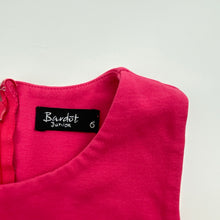 Load image into Gallery viewer, Girls Bardot Junior, pink peplum sleeveless top, GUC, size 6,  