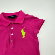Load image into Gallery viewer, Girls RALPH LAUREN, cotton ruffle polo dress, large pony, GUC, size 5, L: 52cm