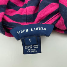 Load image into Gallery viewer, Girls RALPH LAUREN, hooded long sleeve top, pilling, FUC, size 6,  