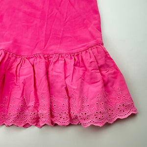 Girls POLO RALPH LAUREN, broderie trim polo dress, wash fade, FUC, size 7, L: 62cm