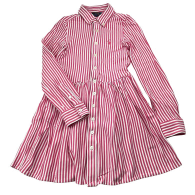 Girls POLO RALPH LAUREN, soft jersey cotton long sleeve shirt dress, EUC, size 7, L: 60cm