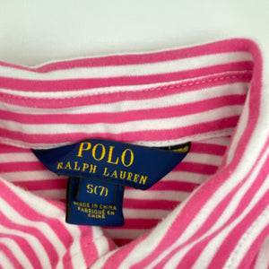 Girls POLO RALPH LAUREN, soft jersey cotton long sleeve shirt dress, EUC, size 7, L: 60cm