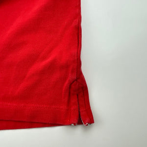 Girls Ferrari, red cotton polo shirt top, GUC, size 7-8,  