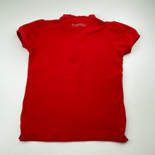 Load image into Gallery viewer, Girls Ferrari, red cotton polo shirt top, GUC, size 7-8,  