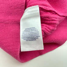 Load image into Gallery viewer, Girls POLO RALPH LAUREN, pink cotton cable knit cardigan (marks back left sleeve), FUC, size 6-7,  