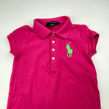 Load image into Gallery viewer, Girls RALPH LAUREN, pink polo dress, large pony, EUC, size 5, L: 51cm