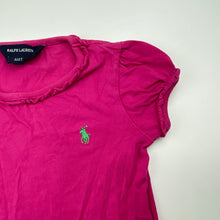 Load image into Gallery viewer, Girls RALPH LAUREN, pink cotton tee / top, GUC, size 4,  