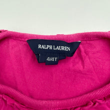 Load image into Gallery viewer, Girls RALPH LAUREN, pink cotton tee / top, GUC, size 4,  