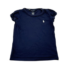 Load image into Gallery viewer, Girls RALPH LAUREN, navy cotton tee / top, FUC, size 4,  