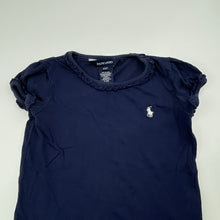 Load image into Gallery viewer, Girls RALPH LAUREN, navy cotton tee / top, FUC, size 4,  