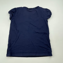 Load image into Gallery viewer, Girls RALPH LAUREN, navy cotton tee / top, FUC, size 4,  
