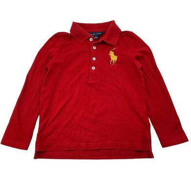 Unisex RALPH LAUREN, long sleeve polo shirt top, large pony, GUC, size 5,  