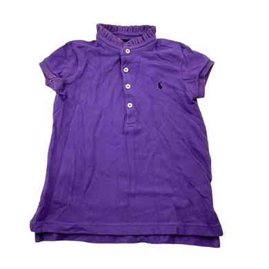 Girls RALPH LAUREN, purple cotton tee / top, EUC, size 5,  