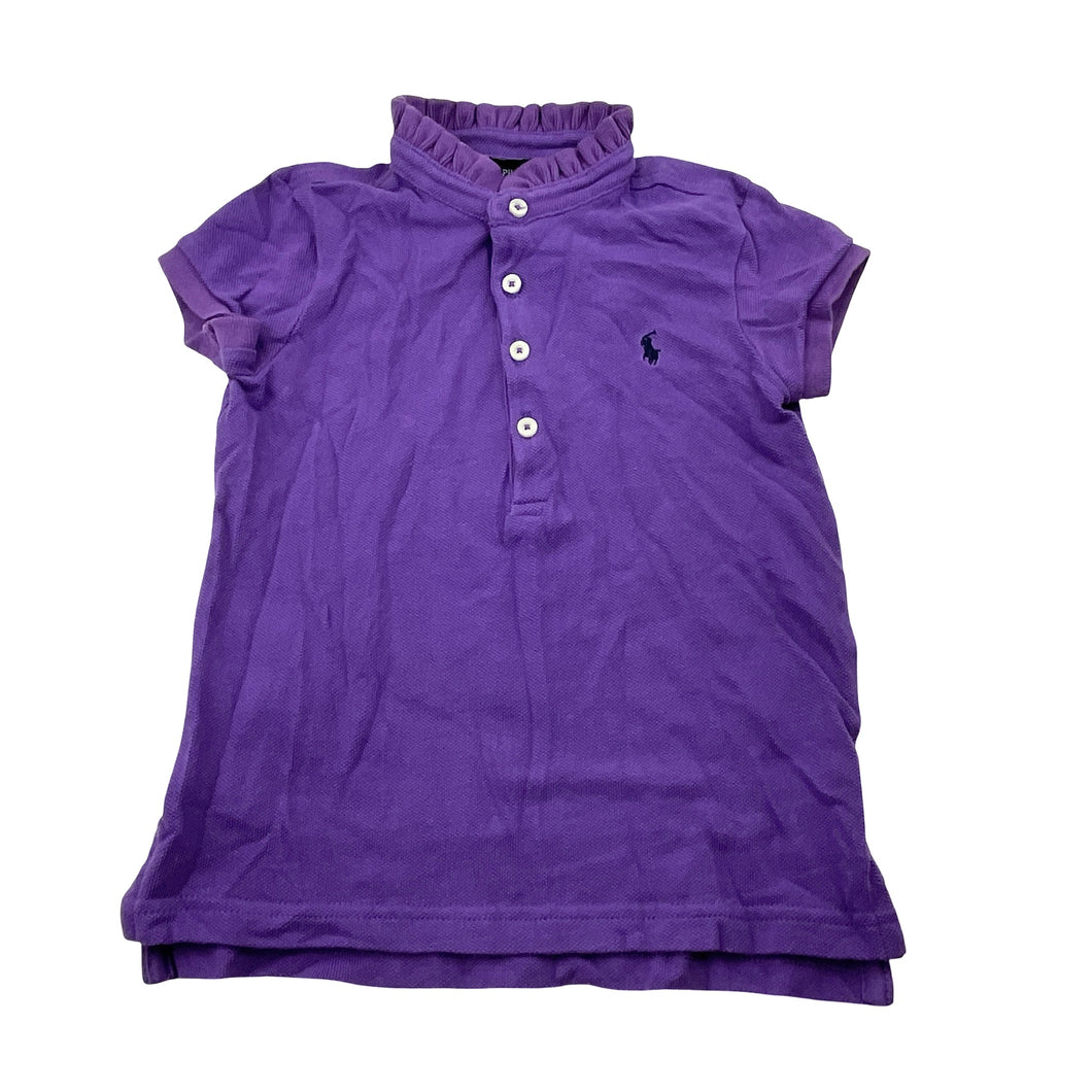 Girls RALPH LAUREN, purple cotton tee / top, EUC, size 5,  
